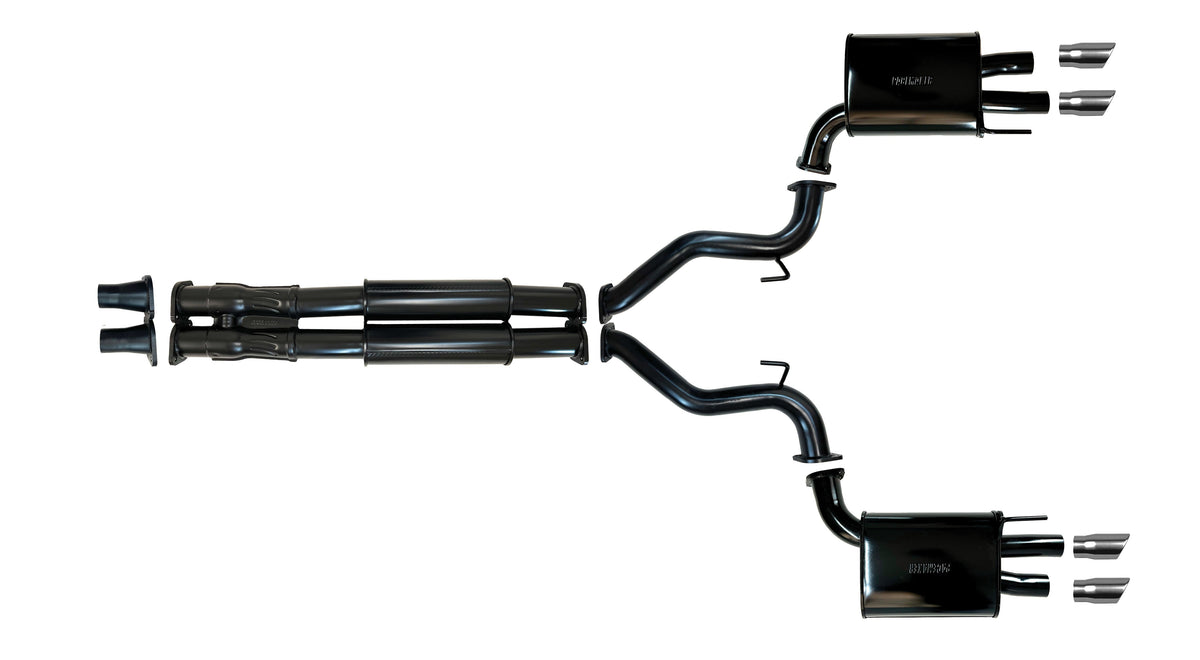 Ford Mustang (6th Gen) 2018-2023 5.0L V8 Coyote 3" Cat Back System, Quad Tip Rear (LH & RH Drive)