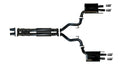 PP4182-55 Ford Mustang 7th Gen S650 2023-Present 5.0L V8 Coyote 3" Cat Back System Quad Tip